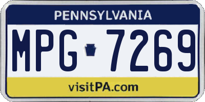 PA license plate MPG7269