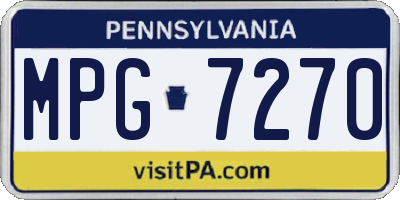 PA license plate MPG7270