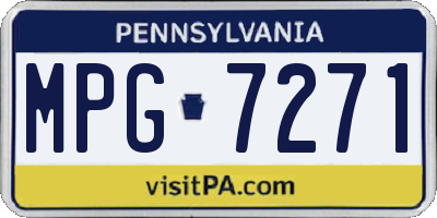 PA license plate MPG7271