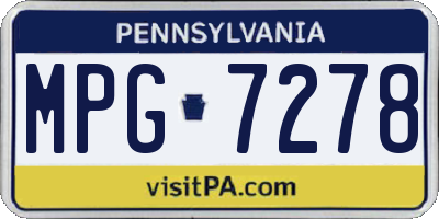 PA license plate MPG7278