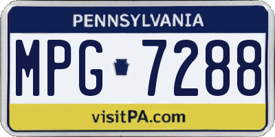 PA license plate MPG7288