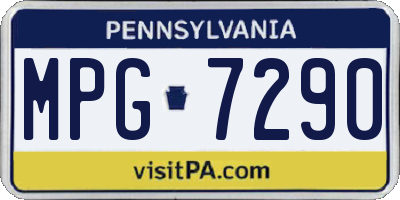 PA license plate MPG7290