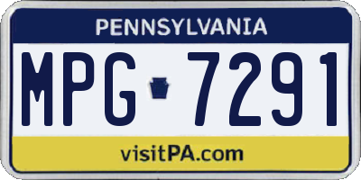 PA license plate MPG7291