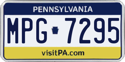 PA license plate MPG7295
