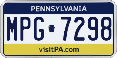 PA license plate MPG7298
