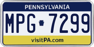 PA license plate MPG7299