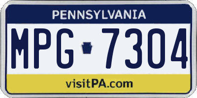 PA license plate MPG7304