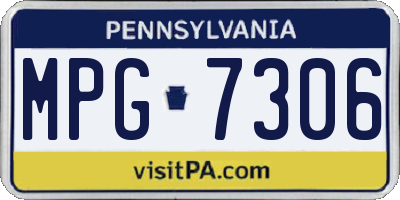 PA license plate MPG7306