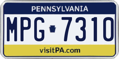 PA license plate MPG7310