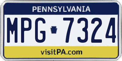 PA license plate MPG7324