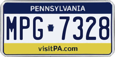 PA license plate MPG7328