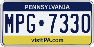 PA license plate MPG7330