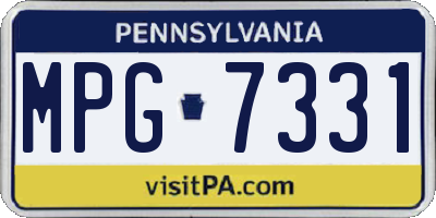 PA license plate MPG7331