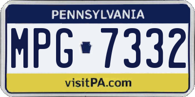 PA license plate MPG7332