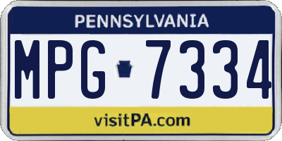 PA license plate MPG7334