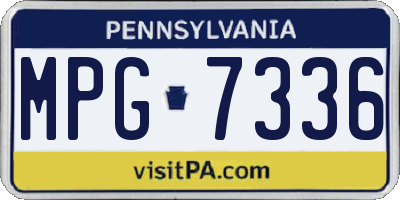 PA license plate MPG7336