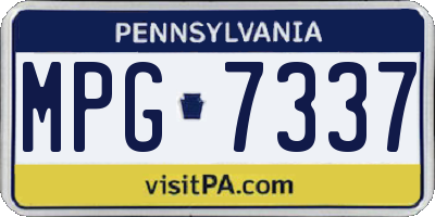 PA license plate MPG7337