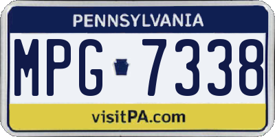 PA license plate MPG7338