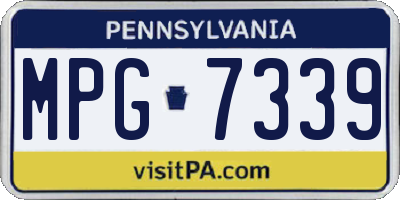 PA license plate MPG7339
