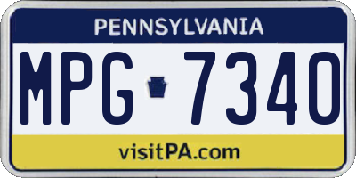 PA license plate MPG7340