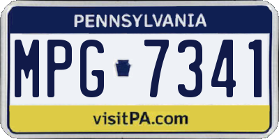 PA license plate MPG7341