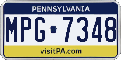 PA license plate MPG7348