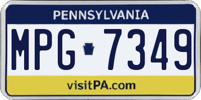 PA license plate MPG7349