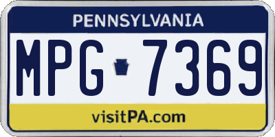 PA license plate MPG7369