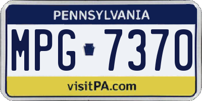 PA license plate MPG7370