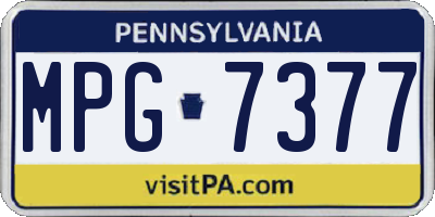 PA license plate MPG7377