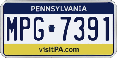 PA license plate MPG7391