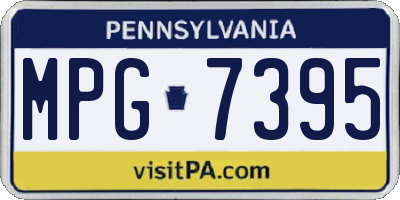 PA license plate MPG7395
