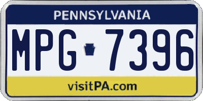 PA license plate MPG7396