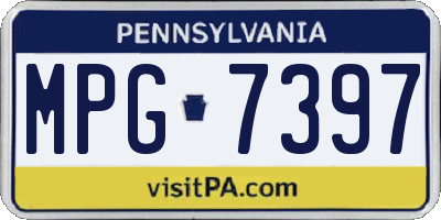 PA license plate MPG7397