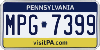 PA license plate MPG7399