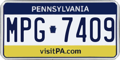 PA license plate MPG7409
