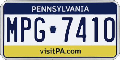 PA license plate MPG7410