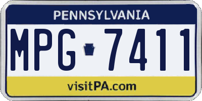 PA license plate MPG7411