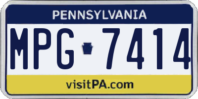 PA license plate MPG7414