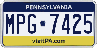 PA license plate MPG7425