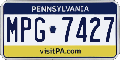 PA license plate MPG7427