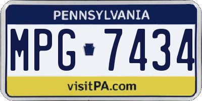 PA license plate MPG7434