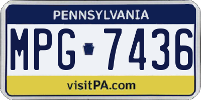 PA license plate MPG7436