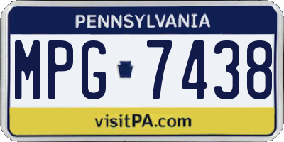 PA license plate MPG7438