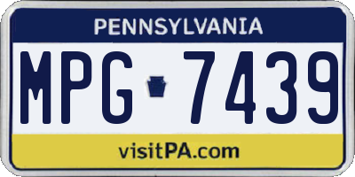 PA license plate MPG7439