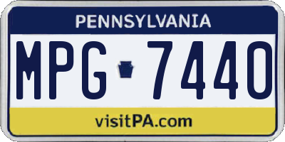 PA license plate MPG7440