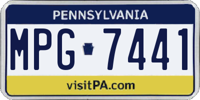 PA license plate MPG7441