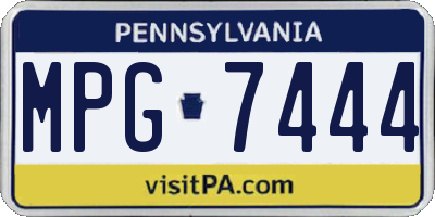 PA license plate MPG7444