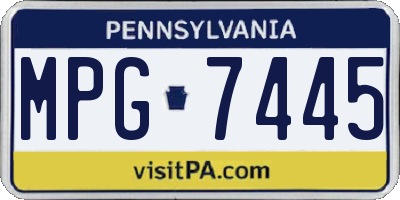 PA license plate MPG7445