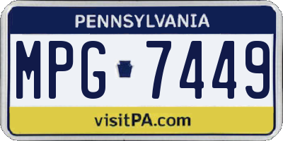 PA license plate MPG7449